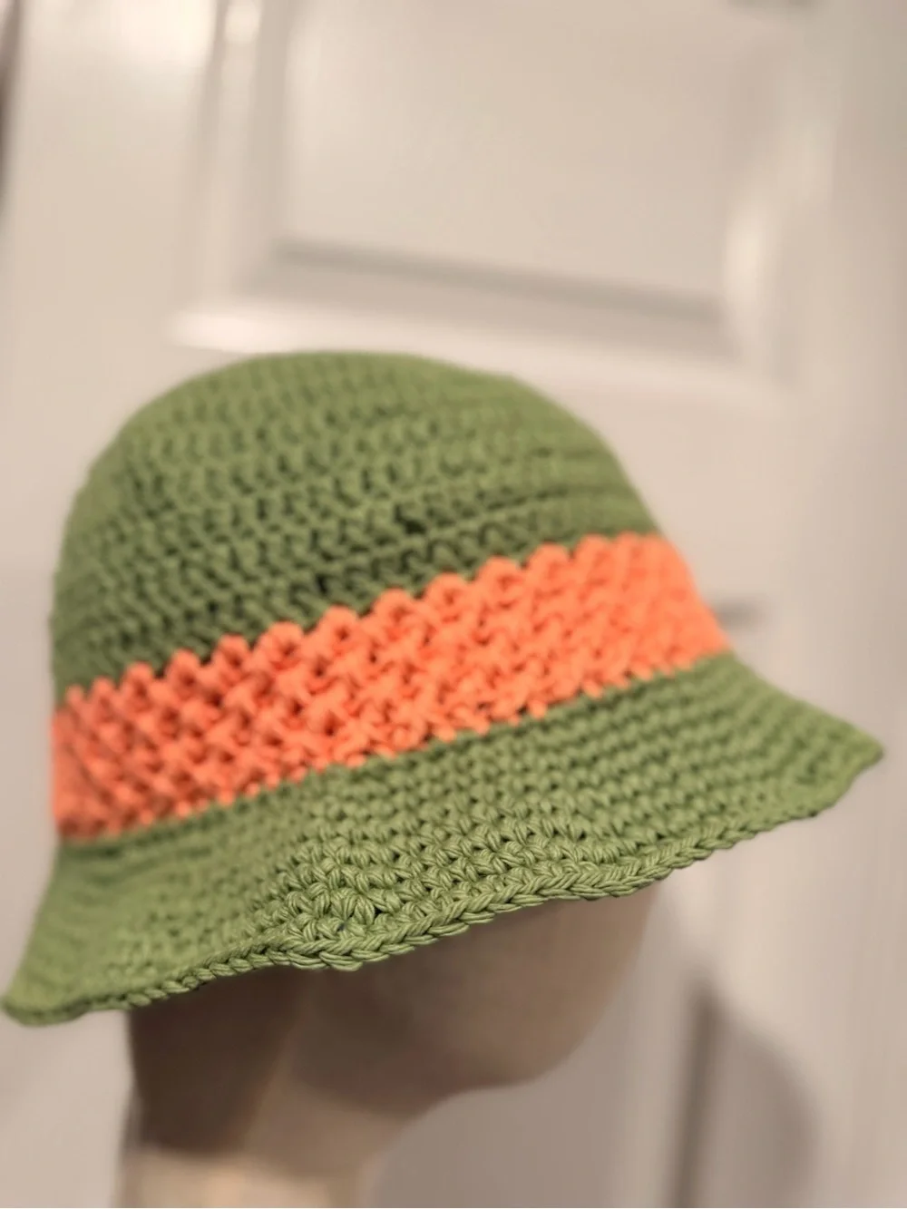 Handmade Crochet Bucket Hat 100% Cotton Lightweight Packable Festival Boho Beach